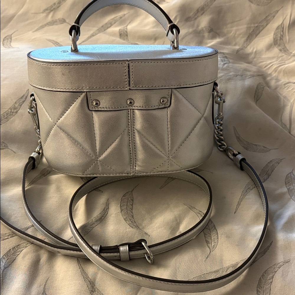 COACH Metallic Silver Crossbody Bag - Picture 7 of 9